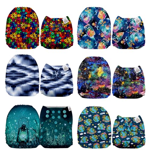 Image of Mama Koala 1.0 Cloth Diapers for Babies, 6 Pack Pocket Shell Only (NO Inserts) - One Size Washable and Reusable Pocket Diapers for Newborns and Toddlers - 160030