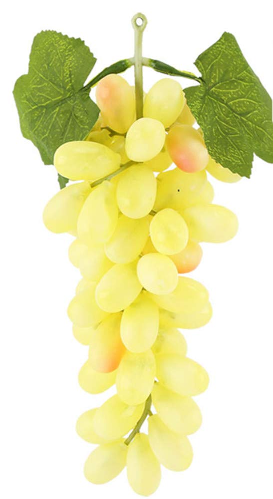 Ulalaza 60Pcs Fake Large Long Yellow Raisins Artificial Fruits Model Lifelike Home House Kitchen Party Decoration Desk Ornament