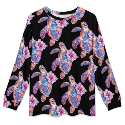 Tie Dye Sea Turtle Pajama Set Long Sleeve Lounge Sets Sleepwear 2 Pjs Nightwear for Men Women4