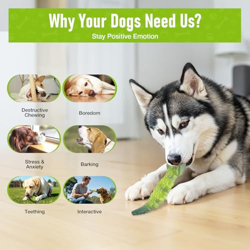 Pewkim Nylon Hundespielzeug für Aggressive Hunde, Krokodil Unzerstörbares Hundespielzeug, Hunde Kauen Spielzeug für Haustierzahnreinigung, Robust Kauspielzeugs Hund für Mittlere bis große Hundes