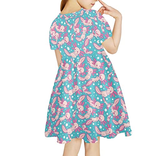 Robe trapèze fille confortable motif fruits épaules dénudées