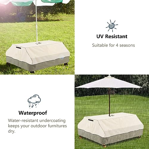 Bitubi Capa para Mesa de Piquenique Infantil com Furo para Guarda-Chuva, Capa para Mesa de Atividade