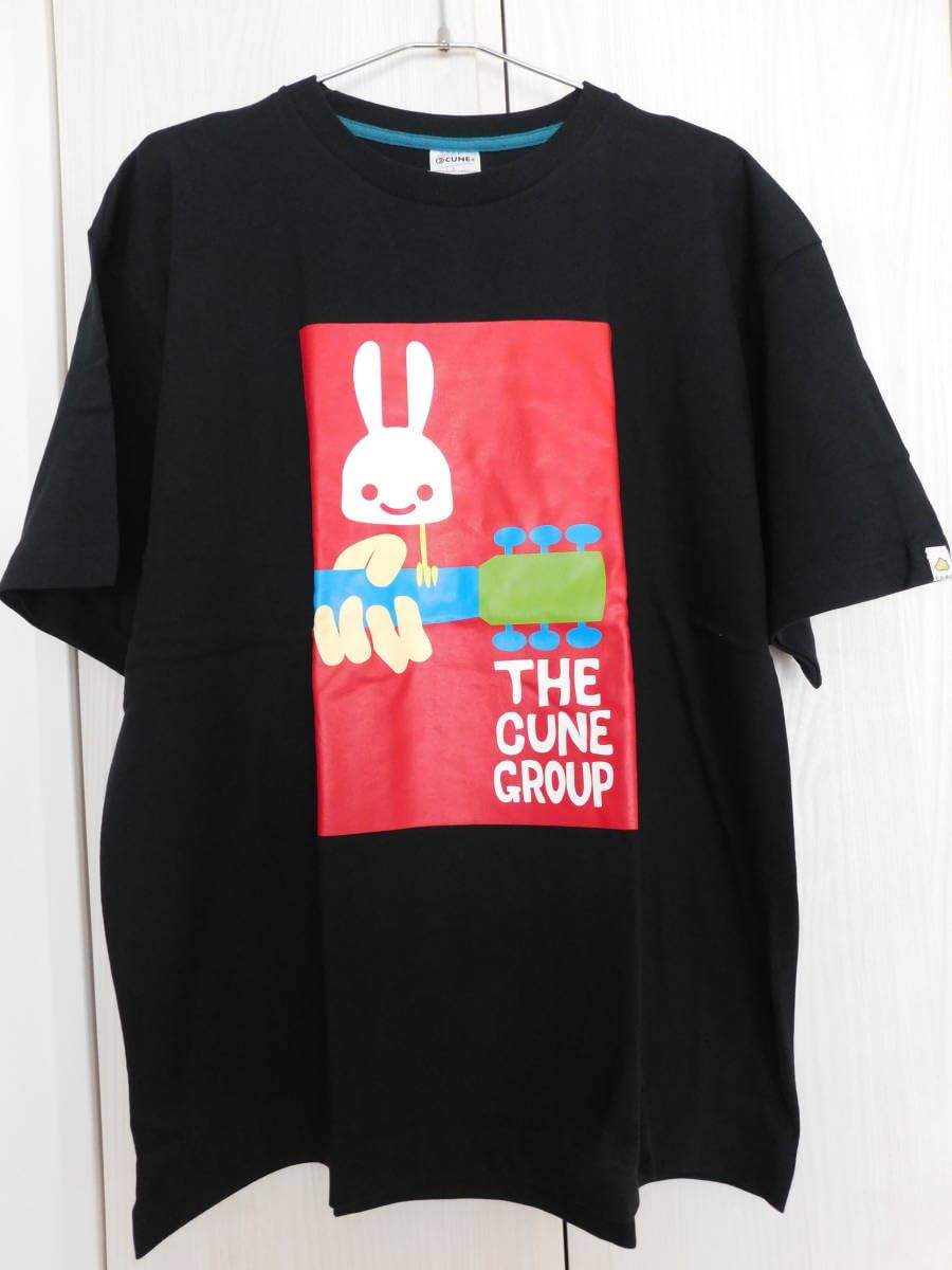 新品 cune XXL キューン Tシャツ 黒 うさぎガール 10.25周年済 新品 cune XXL キューン Tシャツ 黒 うさぎガール 10.25周年済