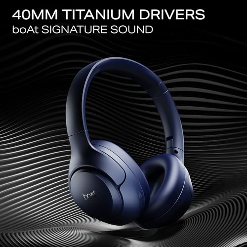 Image of Boat Rockerz 551 ANC Pro(2025 Launch),42Db Adaptive Hybrid,App Support,72Hrs Battery,40Mm Titanium Drivers,Enx Tech,Foldable Cups Bluetooth Over Ear Headphones,Wireless Headphone with Mic(Bold Blue)