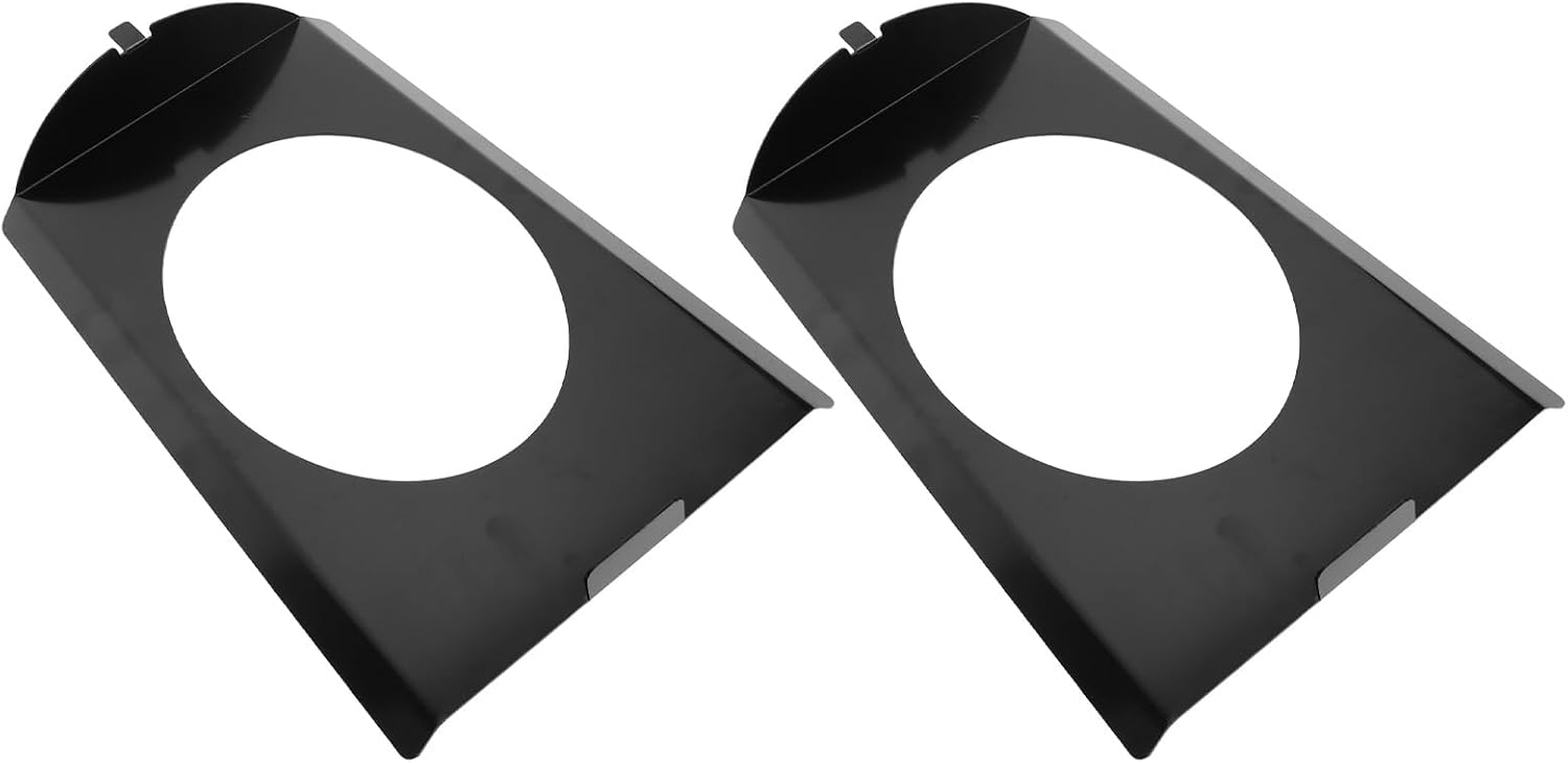 1 Pair 6x9 Inch Steel Behind Seat Speaker Brackets for C10 1973-1987 - Cab Corner Speaker Mounts - Matte Black