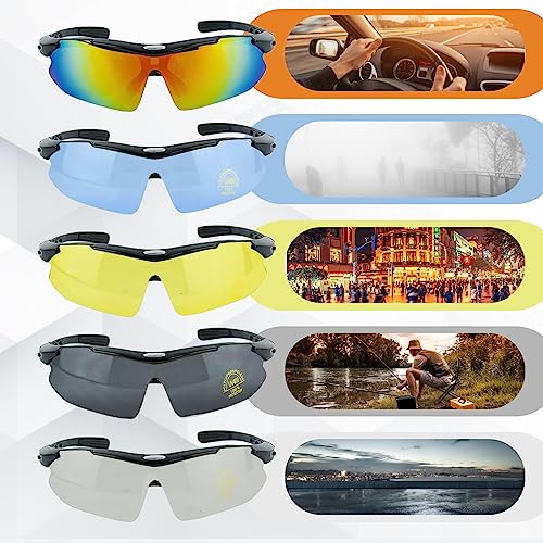 Zequech Polarized Cycling Glasses, 5 Different Scene Functions'S Interchangeable Lenses - Image 3