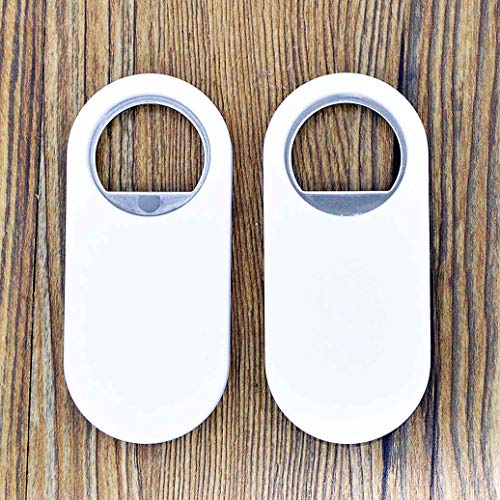 SUNNYHILL 2 Pcs White Stainless Steel Magnetic Bottle Opener for Refrigerator Simple and Efficient Bottle Opener for Home Kitchen Bar Restaurant
