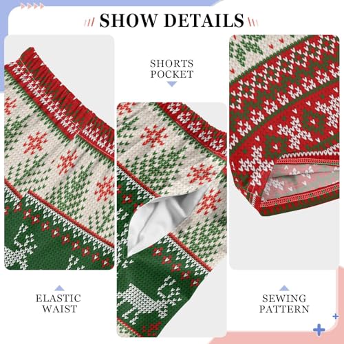 ZZXXB Christmas Moose Tree Boys Long Pants Soft Trousers Elastic Waist Kids Lounge Bottoms with Pockets S-XL4