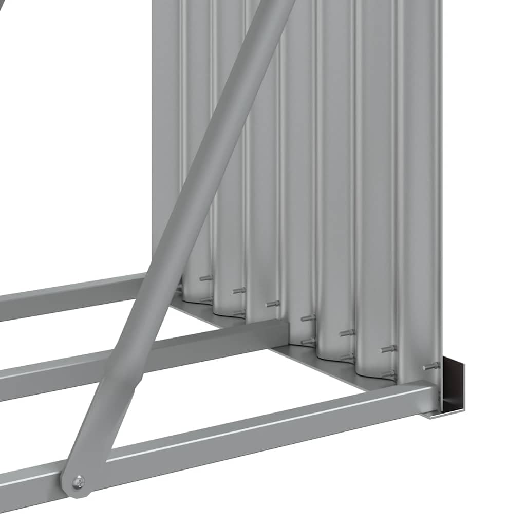 vidaXL Portalegna Acciaio Zincato Antracite 234x45x100 cm