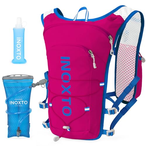 Image of INOXTO Running Hydration Vest Backpack,Lightweight Insulated Pack with 1.5L Water Bladder Bag Daypack for Trail Hiking Running Cycling Race Marathon for Women Men