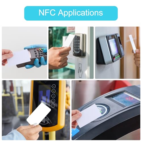 20 Stück NFC Tags Quadratische NFC Cards Weiß NTAG215 NFC Stickers Leer NFC Visitenkarte Wiederbeschreibbar 215 NFC Tag 504 Byte Speicher Kompatibel mit Allen NFC Fähigen Mobilgeräten