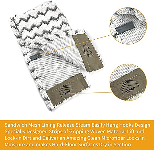 Ximoon S3973D Genius Steam Mop Pads Replacement For Shark Lift-Away | Genius Steam Pocket Mop System Xtp184 & P184Wq-2 Pack #TOP4