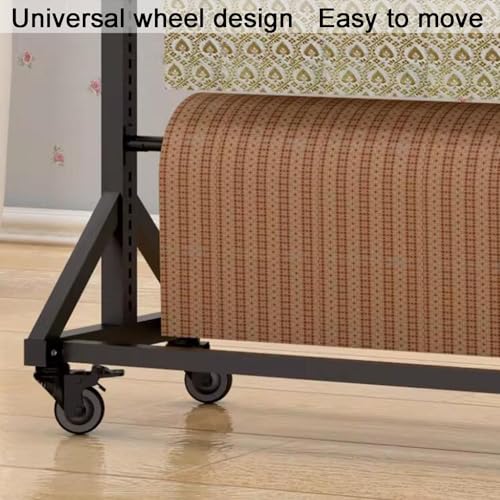 Support mobile rouleaux vinyle en usage