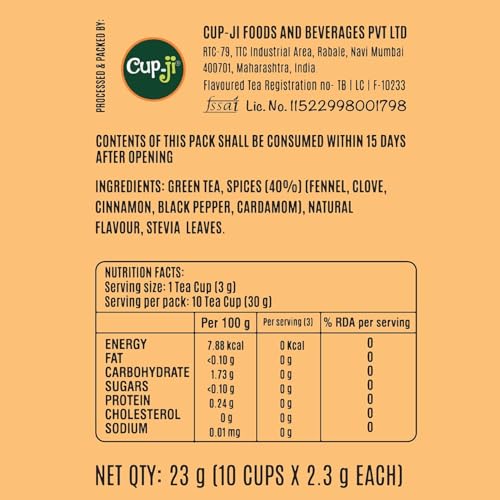 Image of Cup-Ji Kashmiri Kahwa Green Tea | Support for Skin & Hair | Ready to Sip Cups | Whole Leaf & Non Bitter Green Tea | Pack of 2 with Each Cup Size 210 ml