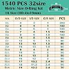 XBVV 1540 Pcs 32 Size O-Rings Kit Nitrile Rubber O Ring Assortment with 4 Hook Set for Various Car Auto Vehicle Repair Plumbing Pressure Washer Air or Gas Sealing Connections Resist Oil and Heat