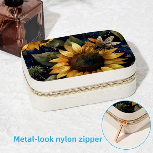 Boîte à bijoux portable anti-mêlage pour colliers et bagues