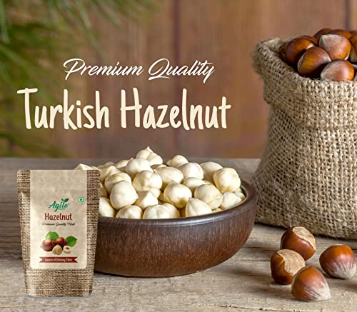 Image of Agile Organic Jumbo Turkish Hazelnut 100g | Vegan | For Making Chocolates | Without Shell | Crunchy & Tasty | Hazel Nuts 100 grams