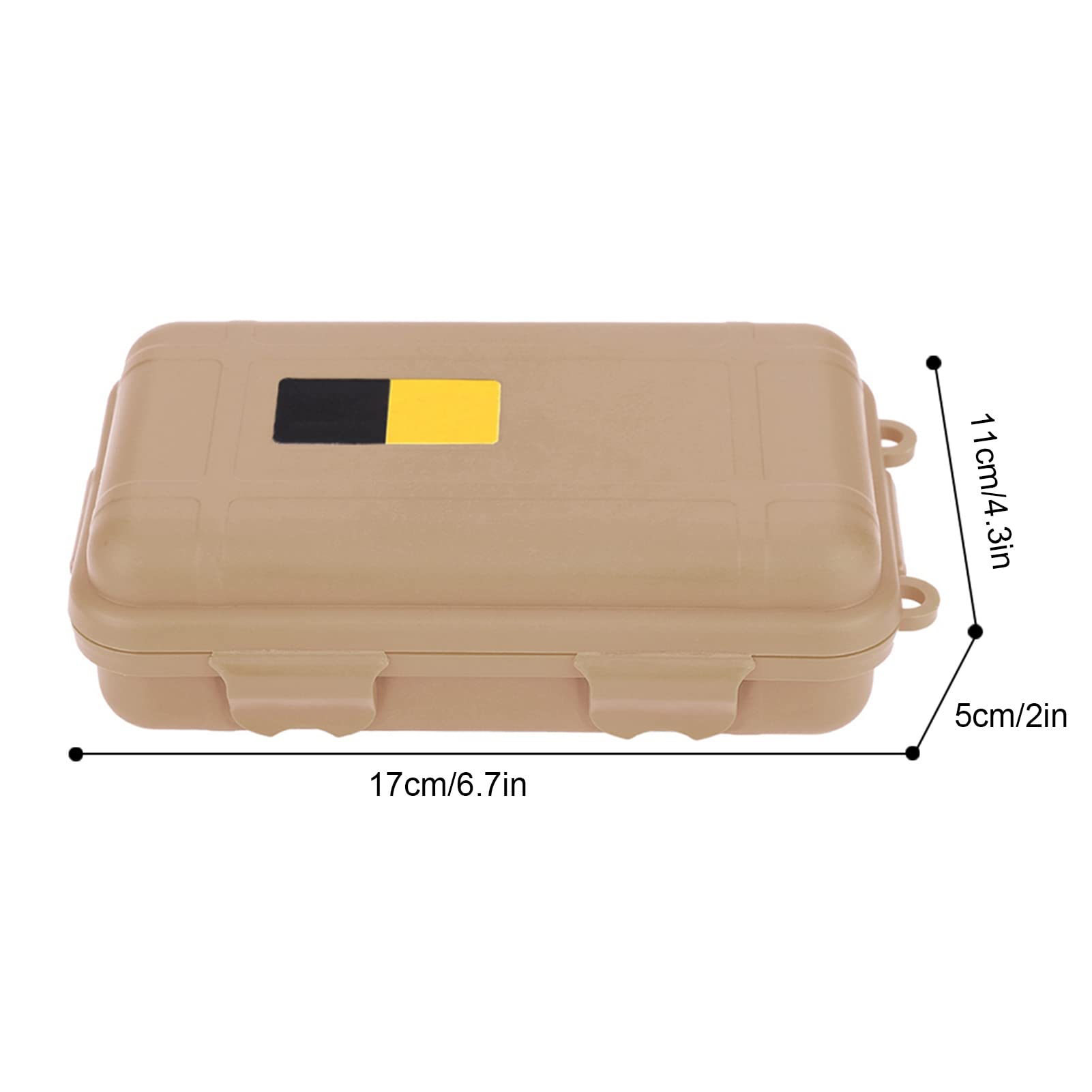 equlup EDC Outdoor Survival Box, Survival Case Container Storage Pressure Proof Shockproof Dry Box Protective Case for Camping Fishing (Large Size)