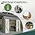 YOPTO 4x8 FT Lean to Outdoor Storage Shed with Floor,Metal Shed W/Lockable Door,All Weather Waterproof Garden Tool House W/ 2 Air Vents,for Backyard,Patio,Lawn,Garden,Gray