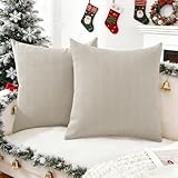CYCMACO Fundas Cojines 60x60 Juego De 2, Beige