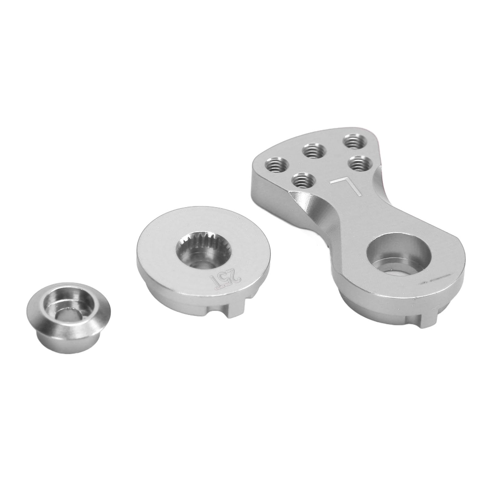 RC 25T Servo Saver Adjustable Force Aluminum Alloy L Servo Arm Enhanced Steering Accuracy for 1/10 Remote Control Vehicle 33mm Length 17mm Width 3 Pieces Pack (You Color)