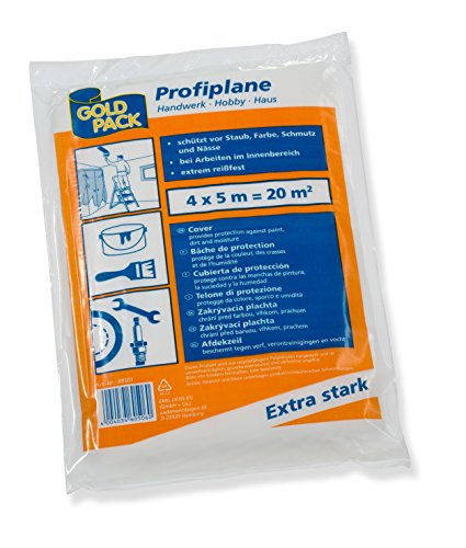 Or Pack 89503 Profi Bâche en polyéthylène à haute densité 4 x 5 m Transparent Cover