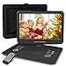 Produktbild WONNIE 15,5-Zoll tragbarer DVD Player mit schwenkbarem 270-Bildschirm, integriertem Aukku 4 Stunden, Stereo-Sound, ohne Region, Auto DVD Player Unterstützung für USB/SD/AV Out & IN(Schwarz)