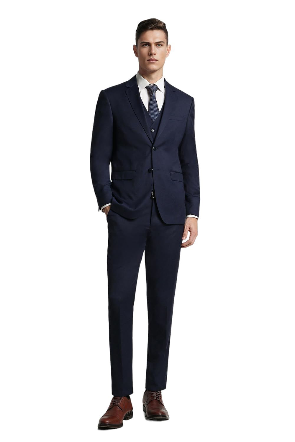 peter england Men's Wool Blend Three Piece Suit-Dress Set-picture-31