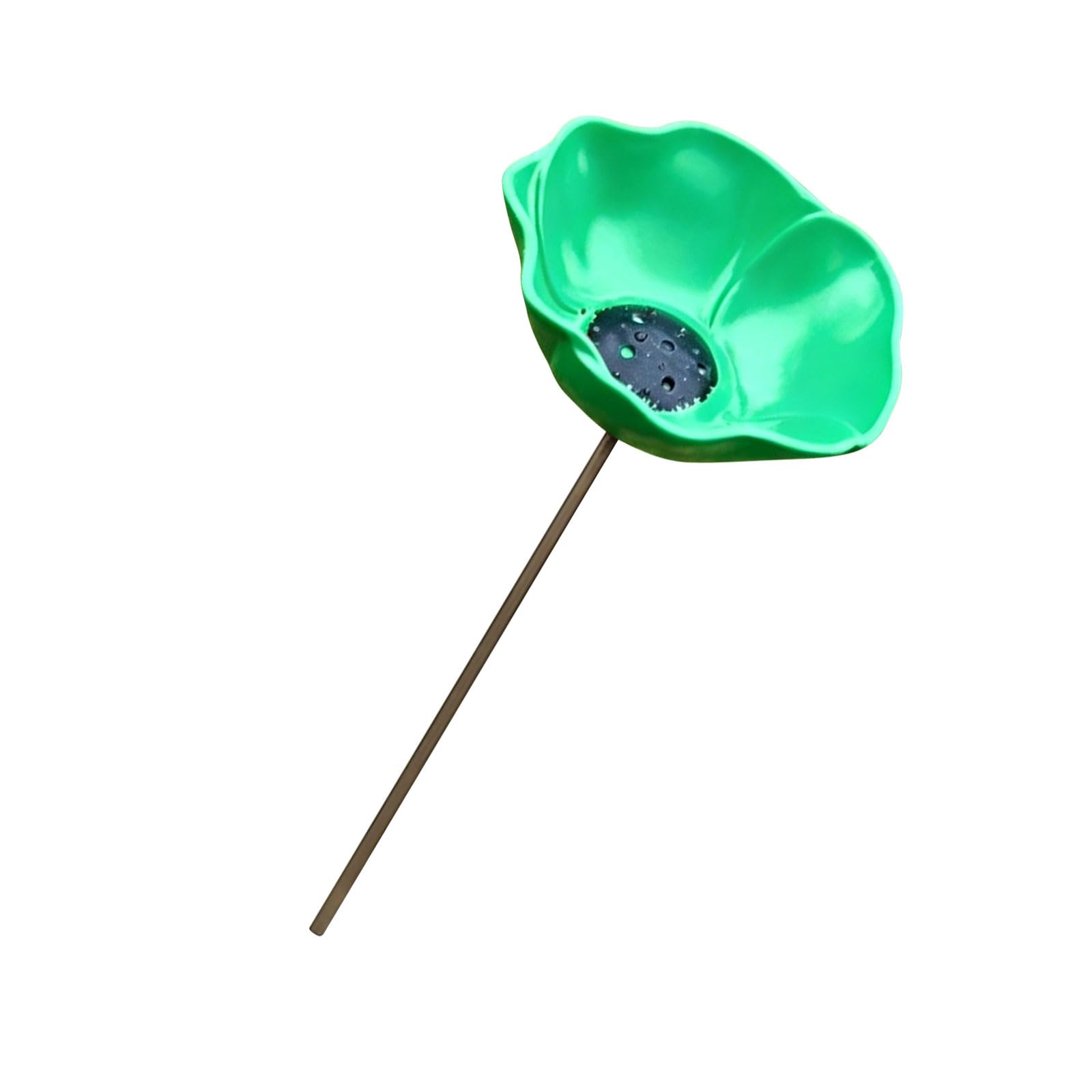 Unique Metal Flower Garden Accent That Serves As Safe Water Source for Backyard Wildlife Metal Flower Elegant Enhancement Garden Unique Attraction Decor Iron Basin Welcome Floral Stake Beneficial