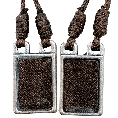 Brown Scapular Necklace | Metal Tags with Brown Wool | Catholic Jewelry and Religious Devotion | Great Religious Gift for First Holy Communion, Confirmation, and Graduation3