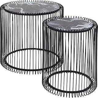 Kare Design Coffee Table Wire White (2/Set)