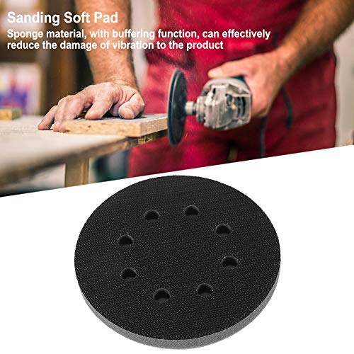Kadimendium 125mm Diameter Soft Buffer Sponge Interface Cushion Pad Sanding Pads Polishing Pad(5 inch 8 Holes) - Image 4