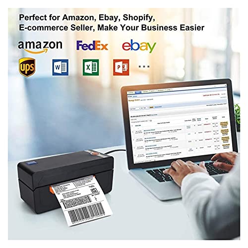Image of Thermal Barcode Label Printer Support 4x6 Shipping Label Printe Bluetooth WiFi Support Adhesive Sticker Paper(100 * 100)