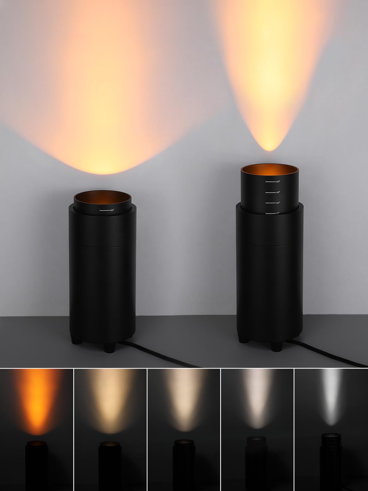 TORCHSTAR 5CCT Zoomable Uplighting Floor Can Light, 10.39 Inch, 15
