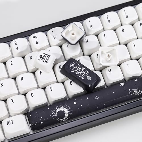 Image of KBDiy Outer Space KOA Profile Keycaps Set,Dye-Sublimation PBT Cute Custom Keyboard Keycap,135 Key Cap Set for Cherry Gateron MX Switches Mechanical Keyboards