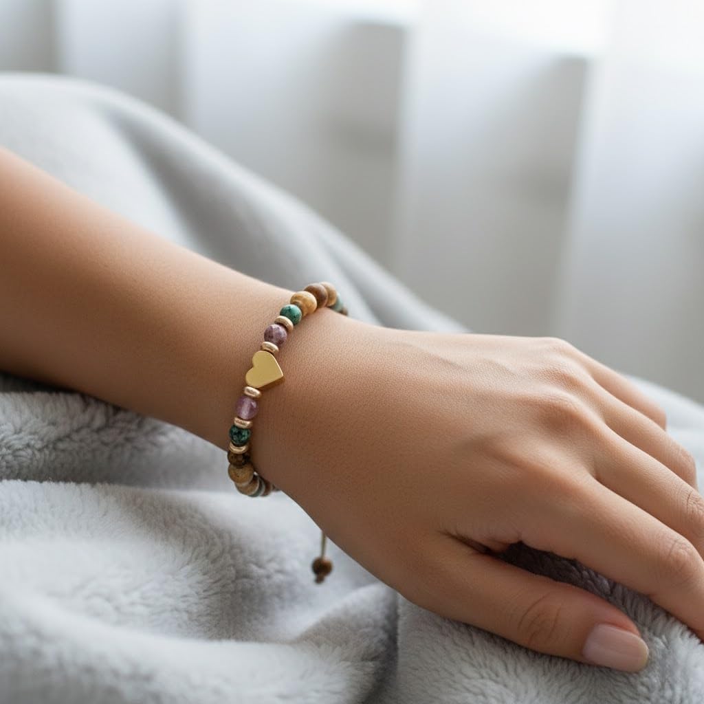 Inspirational Gifts for Women Christmas Stocking Stuffers Healing Natural Stone Beaded Bracelets Thinking of You Get Well Soon Encouragement Gifts for Women Best Friend Sister Granddaughter - Image 4