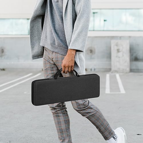 Geekria 65% Tastatur- und Maus-Kombinationstasche, Hartschalen-Reisetasche für 68 Tasten kompakte Tastatur (Dunkelgrau)