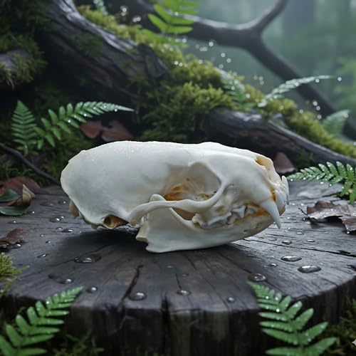 Image of Taxidermy Real Animals Skull Decor - Model Animals Bones Specimen,Taxidermy Supplies for Science Education,Collection (Mink Skull)