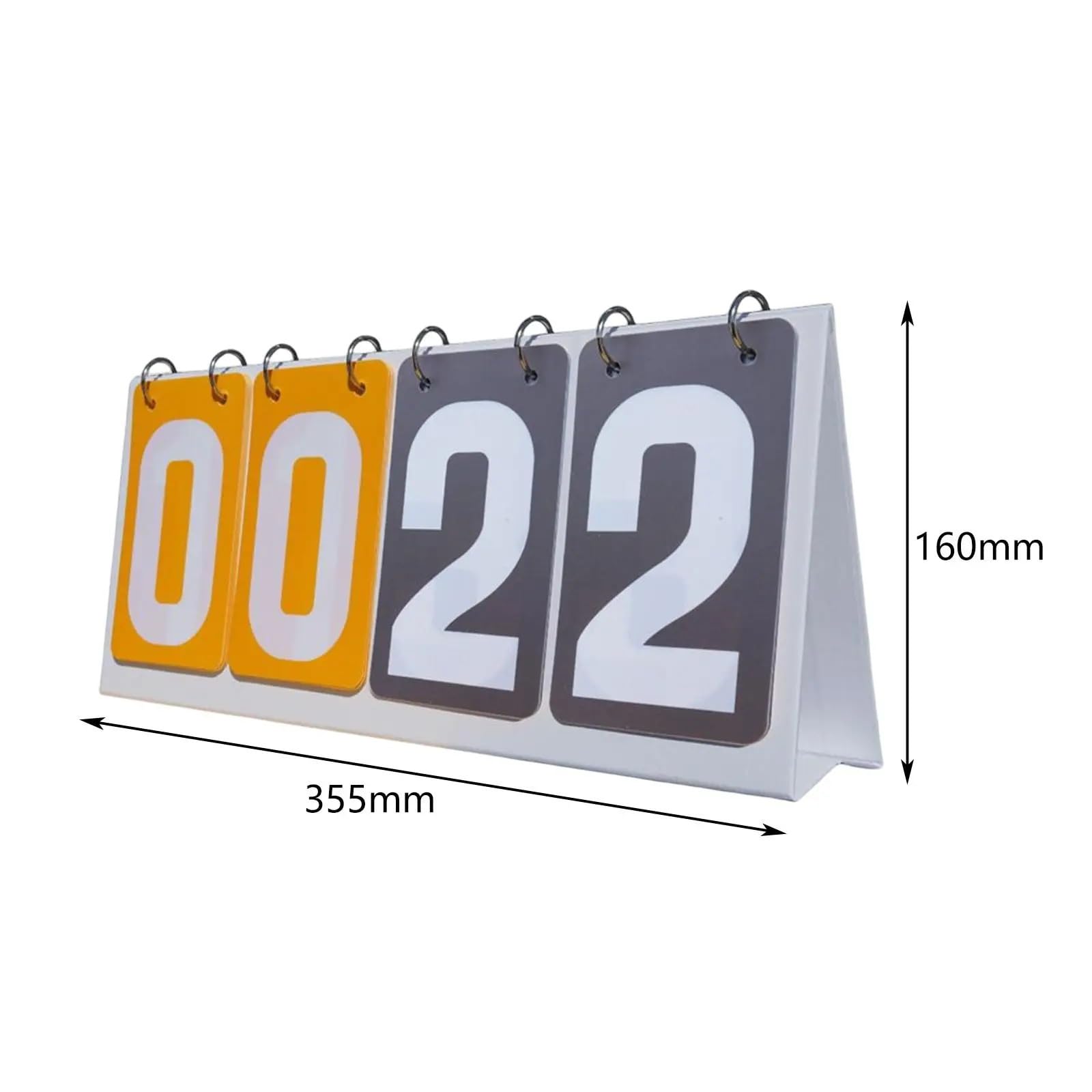 Segnapunti Flip Score Segnapunti Tabellone segnapunti Tabellone segnapunti da Tavolo for Pallina da Tennis Basket Calcio Badminton Sport Tabellone Segnapunti(Yellow Gray)