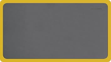 WellnessMats Supreme Station 57" x 32" - Gray w/Yellow Safety Edges