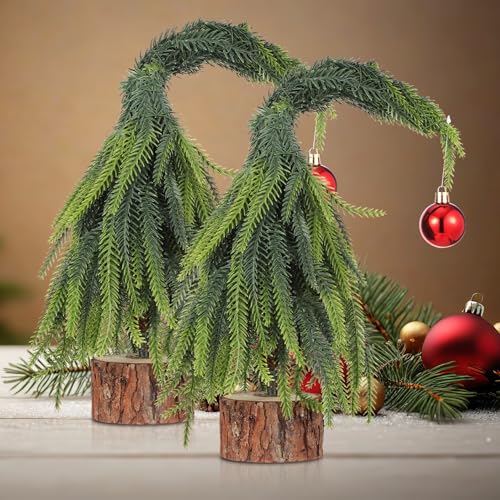 Árboles de Navidad pequeños de madera para espacios pequeños sin desorden 6