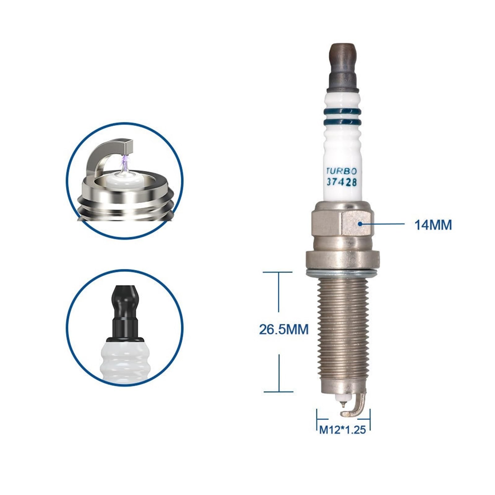 Klucz dynamometryczny do świec zapłonowych do samochodu, 2 części/partia Iridium Platinum, świeca zapłonowa (LD8RBIP) do ILZKAR8G8 do układów zapłonowych G10 D90 T60 2,0T/2,4T (6 sztuk z pudełkiem)
