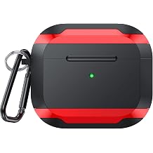 V-MOTA Smart Cover Boxs for Airpods Pro 3 Bluetooth Wireless Earphone, TPU Soft Glue + Aviation-Grade Aluminum Case Claret