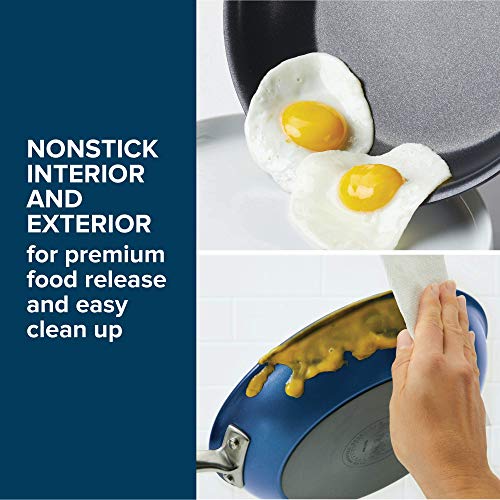 Anolon Advanced Hard Anodized Nonstick Sauce Pan/Saucepan With Straining And Lid, 2 Quart, Indigo Blue #TOP4