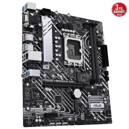 Image of ASUS Prime H610M-A D4 Gaming Motherboard Socket Intel LGA 1700 (Intel H610, mATX, DDR4 Memory, PCIe 4.0, 2x M.2, Addressable Gen.2 Header, Aura Sync)