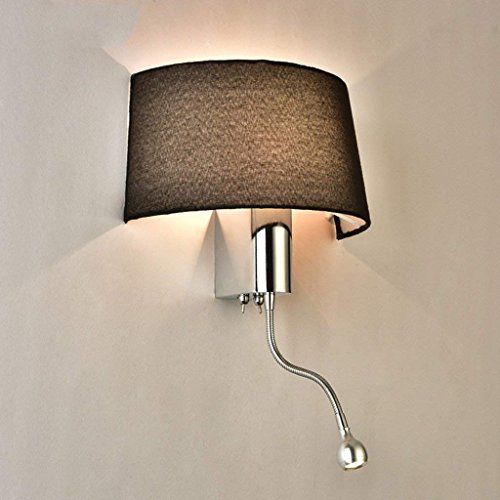 Lámpara de cabecera LED con interruptor integrado para lectura cómoda en el dormitorio moderno