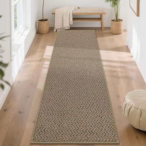Cosy Homeer 2x8 Hallway Runner Rug Non-Slip Taupe