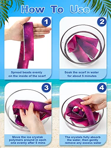 Image of Janmercy 10 Pcs Cooling Neck Wraps Ice Bandanas