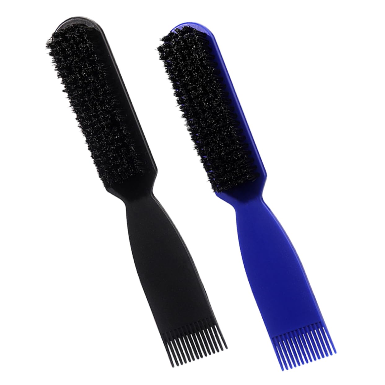 FOMIYES 2-piece Men's Bamboo Beard Brush Comb Set Styling Kit Nylon Bristles for Grooming for Home Salon Use