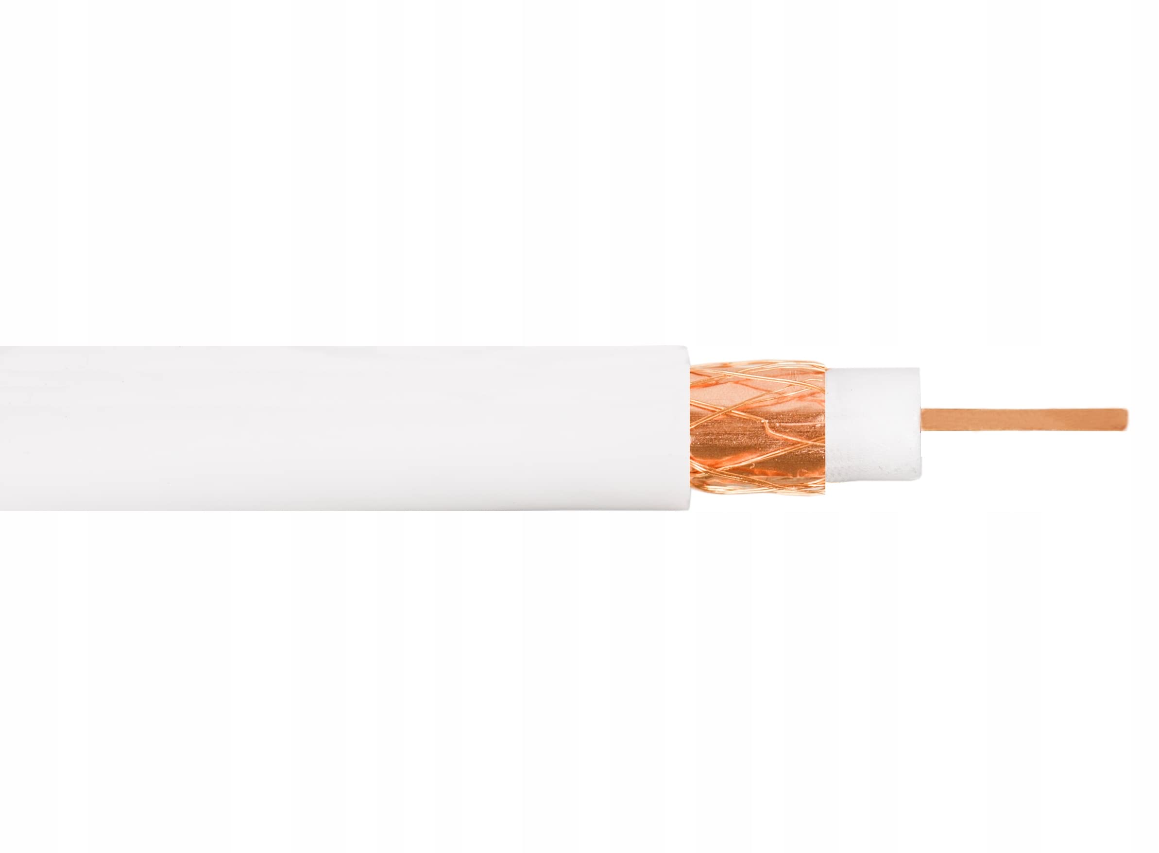 Vayox Cavo coassiale antenna 100 m CU DVB-T/T2/S/S2 4k bianco CC1